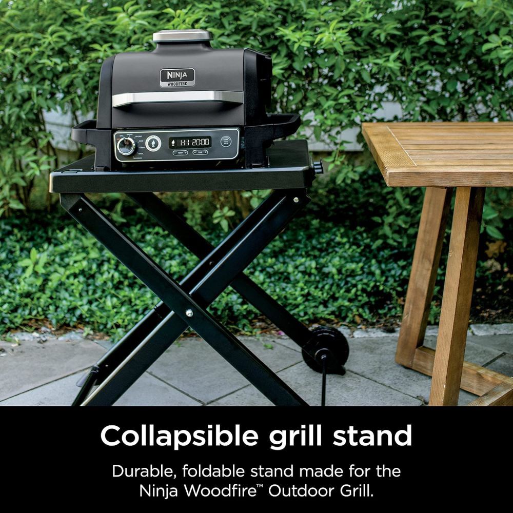 Ninja Woodfire Collapsible Outdoor Grill Stand Black, large image number 3