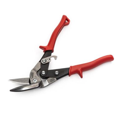 Crescent Wiss Metalmaster Offset Snips Straight to Left Red Grips 9-1/4 In., large image number 1