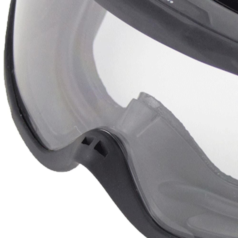 Sellstrom Flexible Non-Vented Wildland Fire Safety Goggle Scratch-Resistant Anti-Fog Lens Adjustable FR Strap High Temp Resistant TPV Black Frame Smoke Tint, large image number 2
