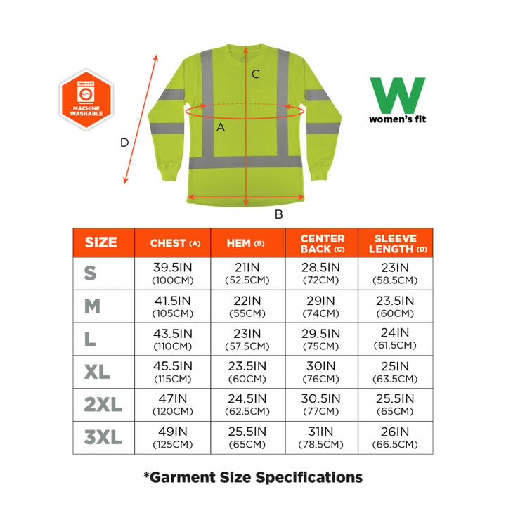 Ergodyne GloWear 8374 Womens Essential Class 3 Long Sleeve Shirt, large image number 4