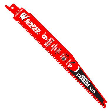 Diablo Tools 9 Inch Demo Demon AMPED Carbide General Purpose Reciprocating Blade 3 Pack