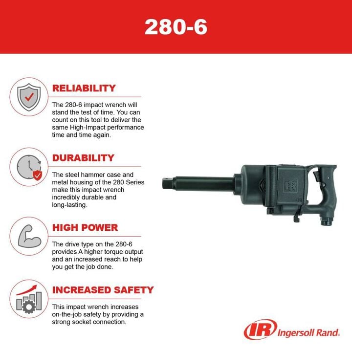 Ingersoll Rand 1 Inch Square Impactool D Handle Air Impact Wrench, 1600 Ft-Lb Max Torque, large image number 2