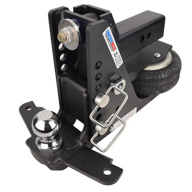 Shocker Hitch HD 20K Max Black 2.5 Inch Air Receiver Hitch & Drop Sway Bar Tab Ball Mount 2-5/16 Inch Hitch Balls