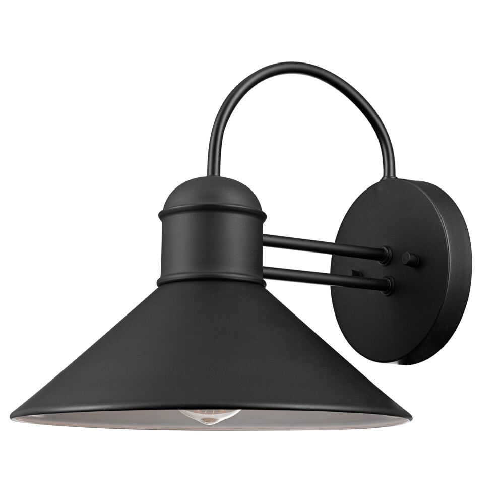 Globe Electric Sebastien Modern Wall Sconce 1 Light Black Outdoor – 3008673
