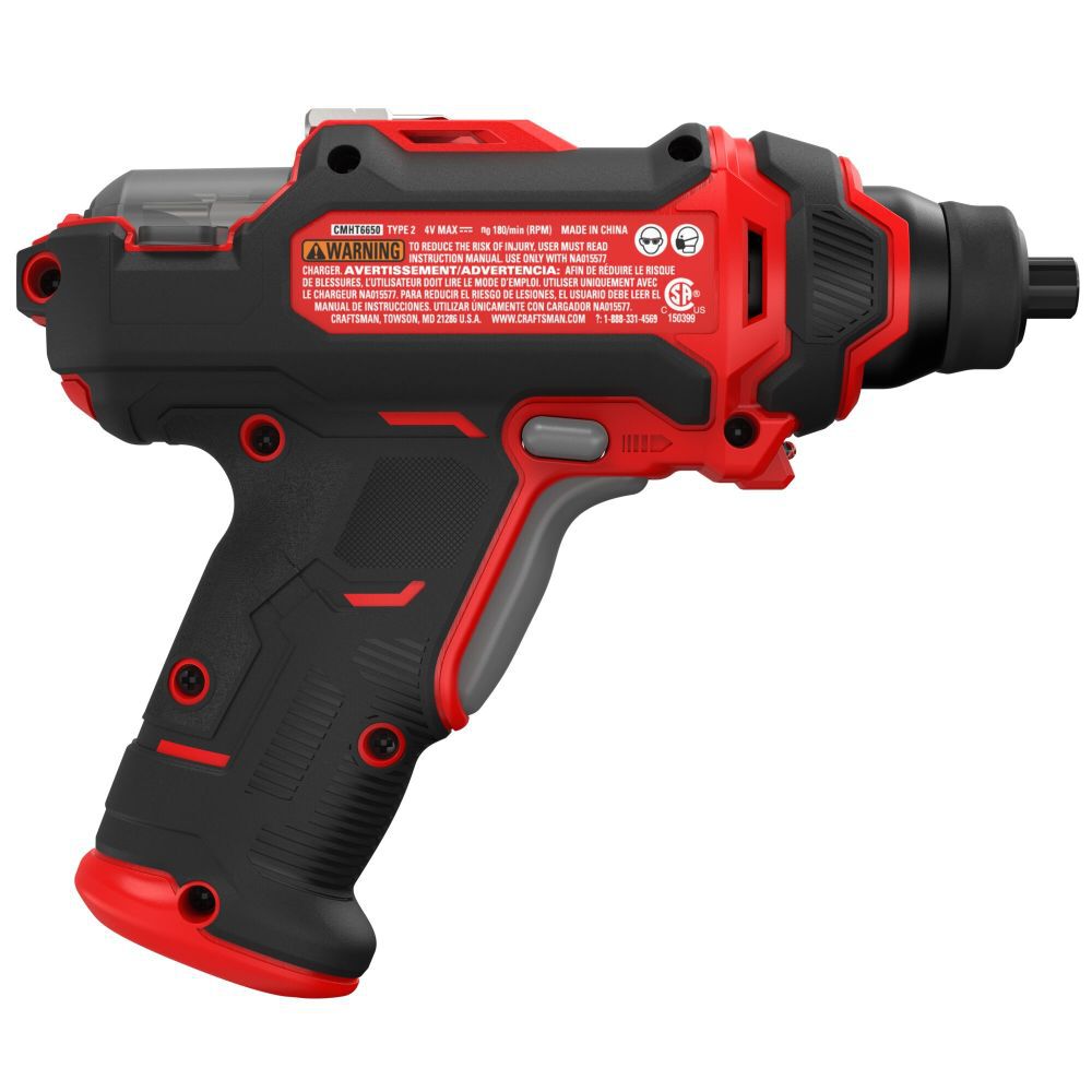 CRAFTSMAN 4V MAX Screwdriver With Rotating Bit Cartridge, large image number 4