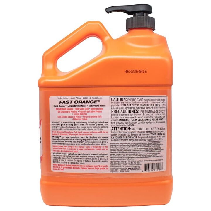 Permatex 1 Gallon Fast Orange Pumice Hand Cleaner with Pump, large image number 1