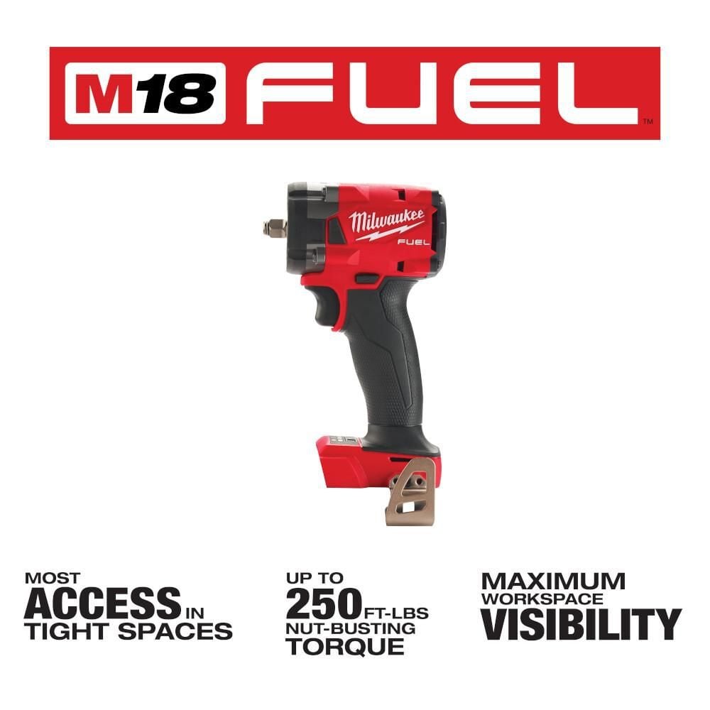 Milwaukee M18 FUEL 3/8 Compact Impact Wrench with Friction Ring (Bare Tool), large image number 2