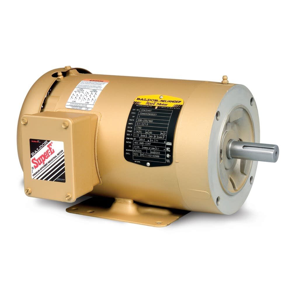 Baldor-Reliance CEM3615T 5HP 1750RPM 3PH 60HZ 184TC 3642M TEFC F1 Motor, large image number 1