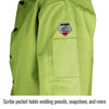 Black Stallion Welding Jacket 9oz Safety Green FR Cotton XL, small image number 4