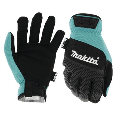 Makita Utility Work Gloves Open Cuff Flexible Protection Medium