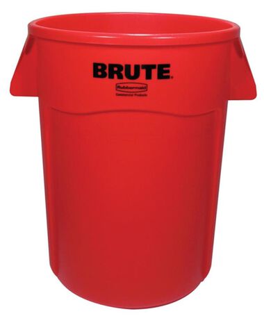 Rubbermaid 44 gal BRUTE Heavy Duty Vented Container in Red, large image number 0