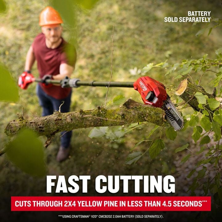 CRAFTSMAN V20 BRUSHLESS RP 8 Inch Pole Saw (Bare Tool), large image number 3