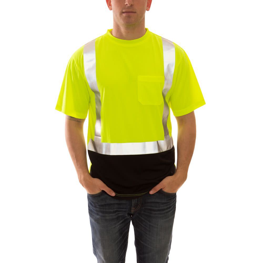 Tingley Job Sight Class 2 Black Front T-Shirt Short Sleeve Hi-Vis Small, large image number 1