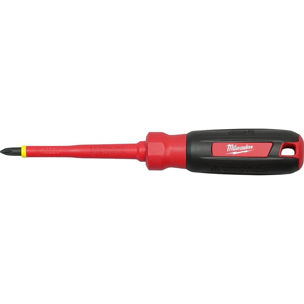 Milwaukee #2 Phillips - 4 in. 1000 V Insulated Screwdriver, large image number 1