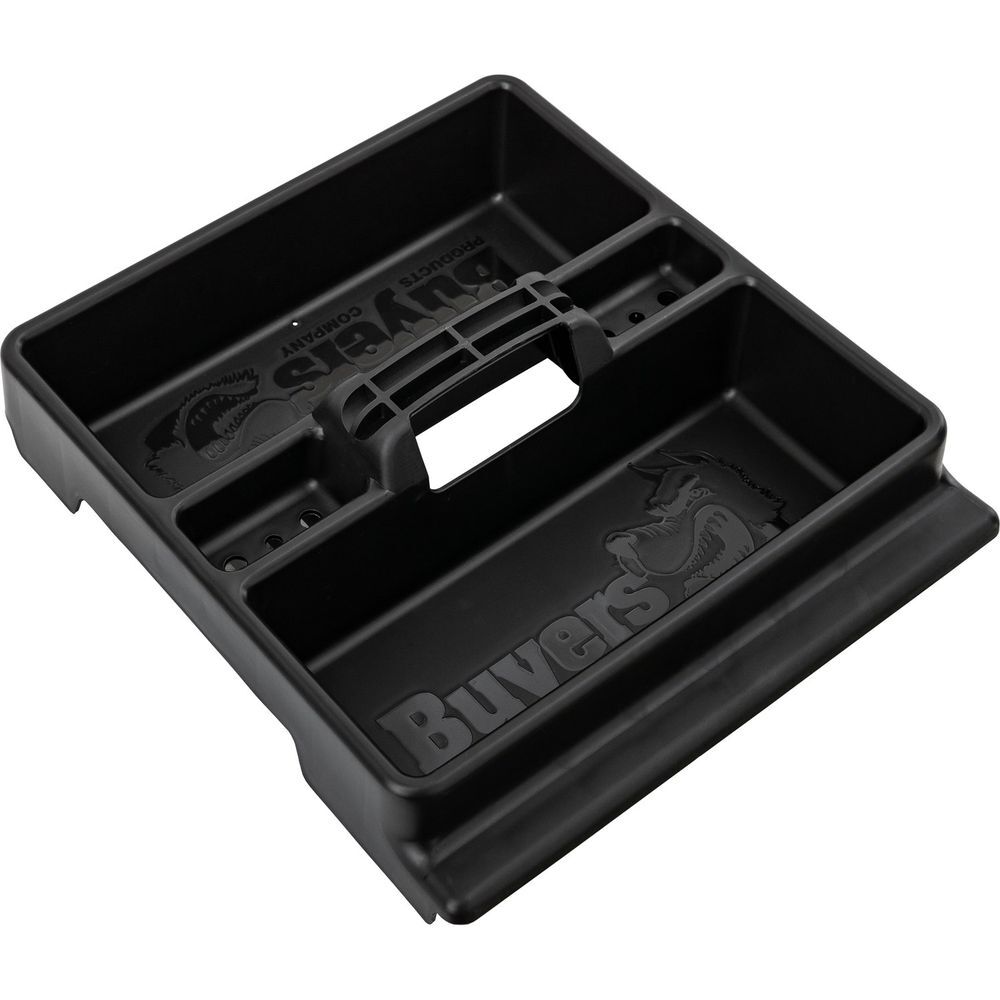 Buyers Products Company 18 Inch x 20 Inch x 71 Inch Diamond Tread Aluminum Crossover Truck Box, Gloss Black, large image number 12