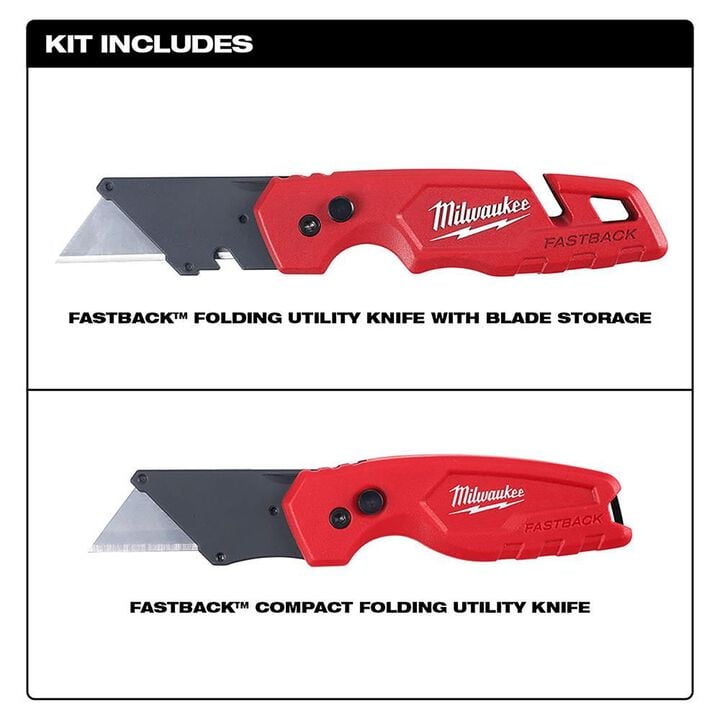 Milwaukee FASTBACK with Storage & FASTBACK Compact Knife Set, large image number 1