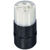Leviton 20A 250V 2 Pole 3 Wire Nylon Straight Blade Connector, small image number 1