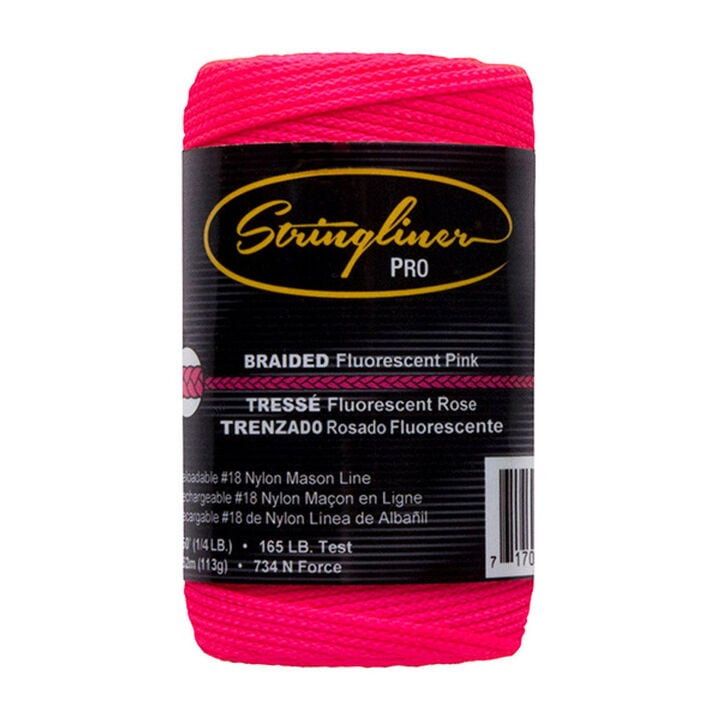 Stringliner 250 Ft. Braided Flo Pink Mason's Line Roll