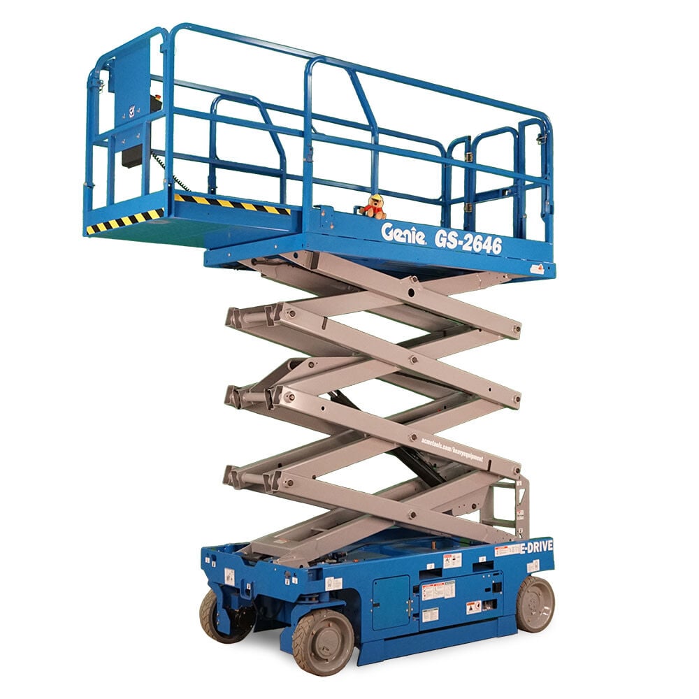 Genie 26′ Scissor Lift 46in Width Electric with E-Drive – GS-2646E
