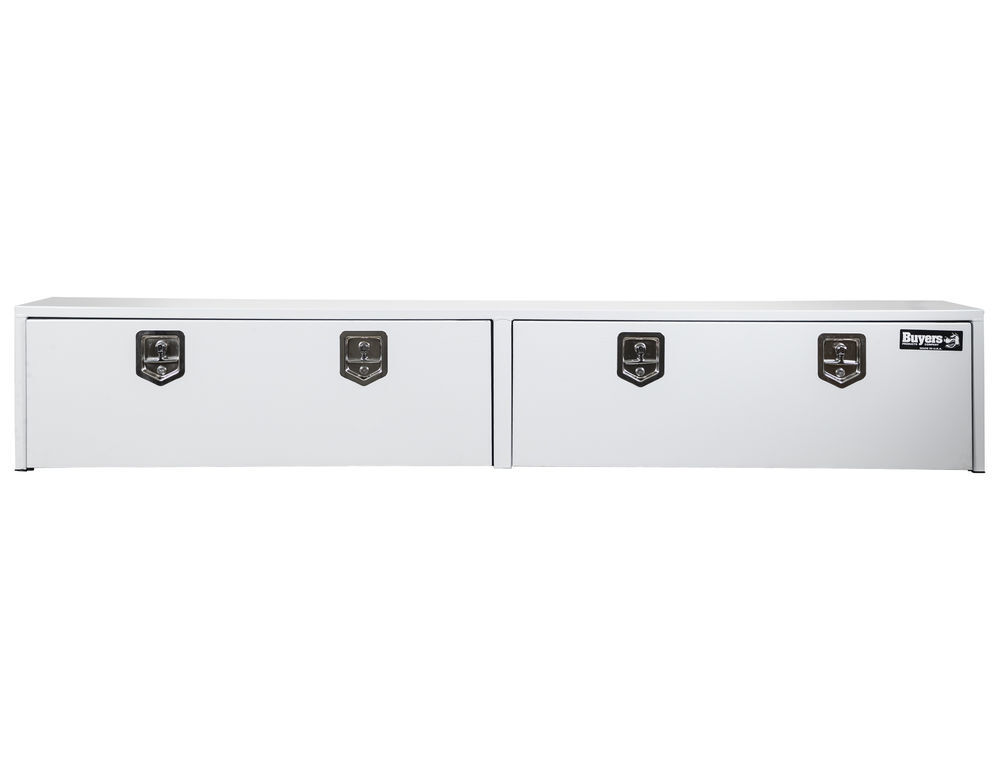 Buyers Products Company 18x16x96 Inch White Steel Topsider Truck Box, large image number 1