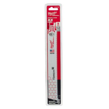 Milwaukee 9 in. 14 TPI THE TORCH SAWZALL Blade 5PK, large image number 10