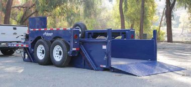 Air-Tow Trailers 12' 5in Drop Deck & Dump Trailer 74in Deck Width - 10000# Capacity, large image number 7