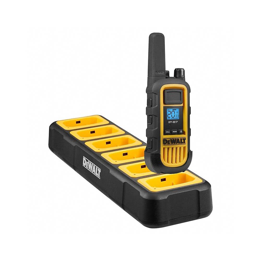 Chargeur 6 Ports DEWALT DXFRSCH6-300 Pour Talkies-Walkies FRS300 - Recharge Rapide Pour Radios Bidirectionnelles, Neuf