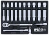 Wiha 3/8 Drive Professional Socket Tray Set Metric 24pc, small image number 1
