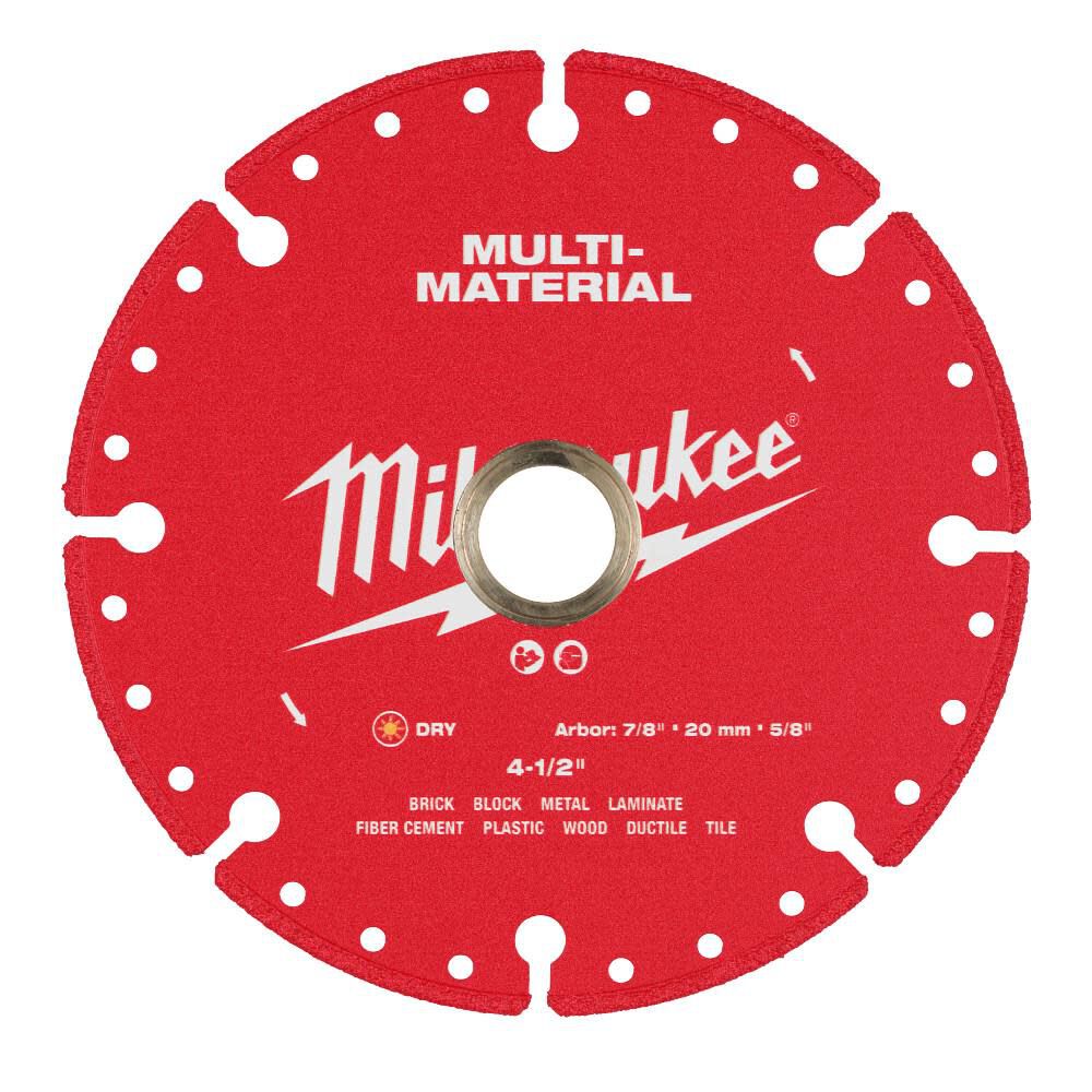 Milwaukee 4.5 in. Multi-Material Diamond Blade