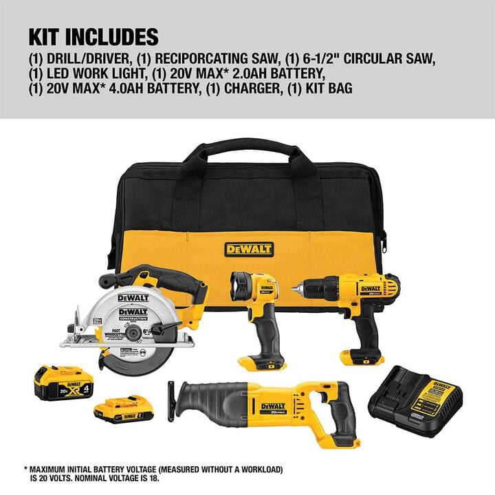 DEWALT 20V MAX 4 Tool Combo Kit, large image number 11