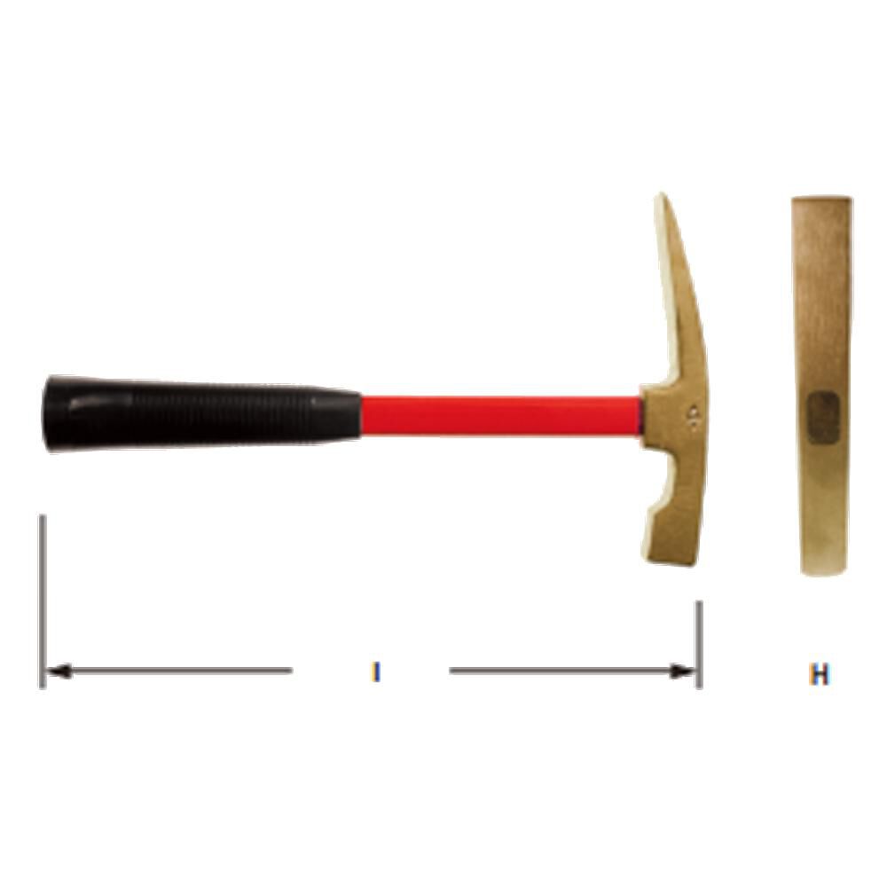 CS Unitec Non-sparking Club Hammer 1.50 lbs Aluminum Bronze, large image number 2
