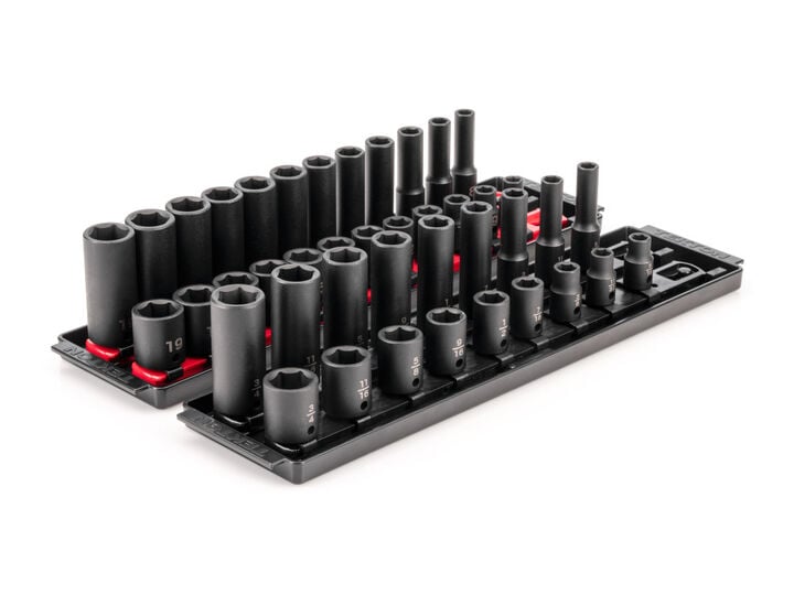 Tekton 3/8 Inch 6 Point Impact Socket Set, 42 Pieces (5/16-3/4 Inch, 8-19 mm), large image number 0