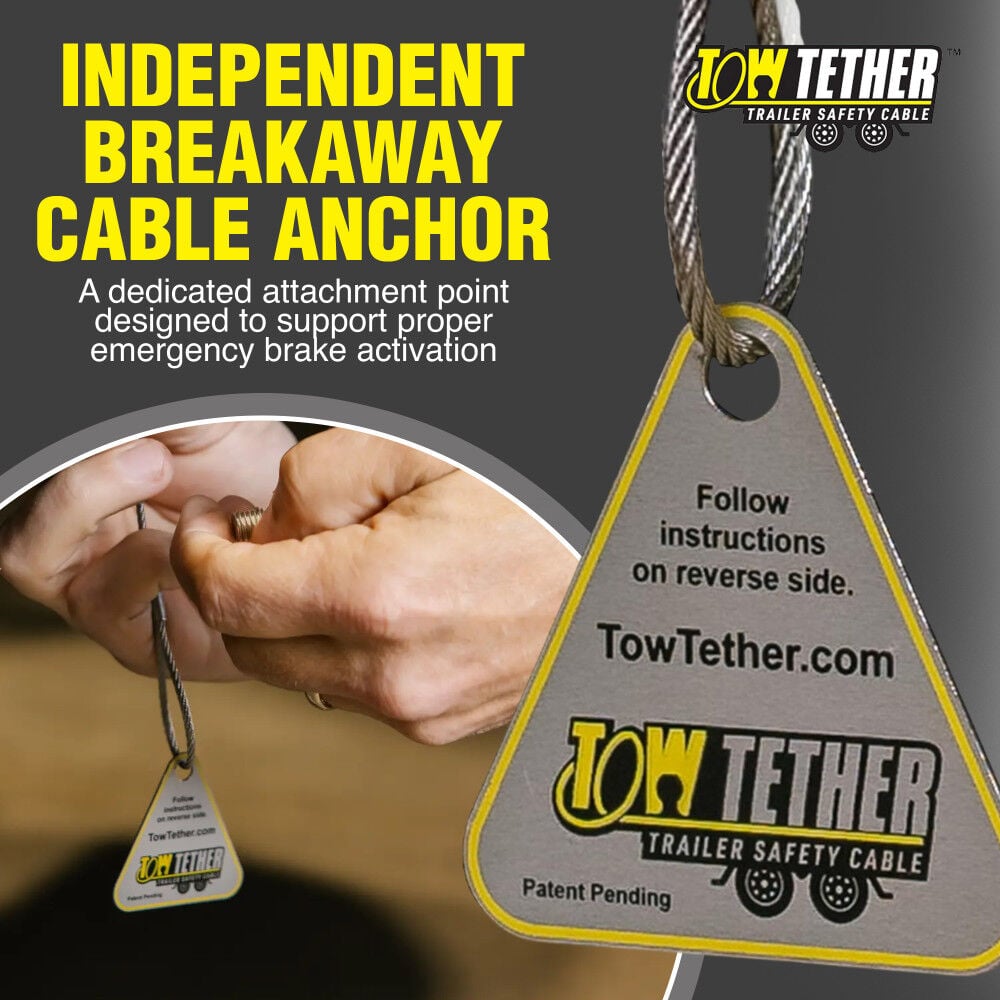 Tow Tether Trailer Breakaway Cable Anchor Point for Class 1 through 5 Hitches, large image number 2