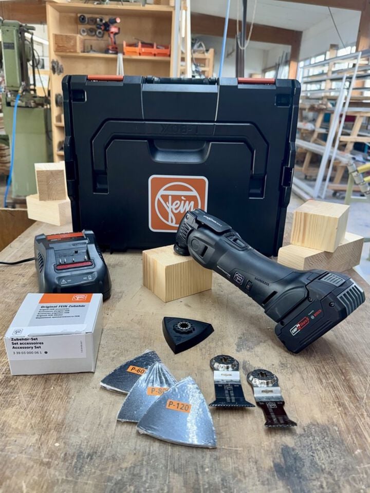Fein MultiMaster AMM 700 Plus BLACK EDITION Cordless 18 V Oscillating Multi-Tool 4 Ah Kit, large image number 1