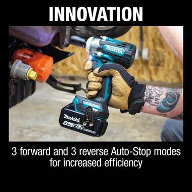 Makita 18V LXT 1/2in Sq Drive Impact Wrench Kit with Detent Anvil, large image number 5