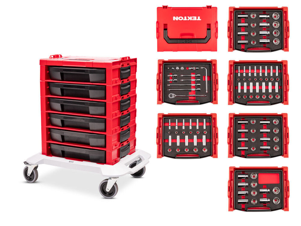 Tekton 1/2 Inch Shallow and Deep 6 Point Socket, Ratchet Set, 109 Pieces - SKT26300