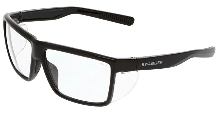 MCR Safety Swagger SR2 Safety Glasses Clear Lens Black Frame