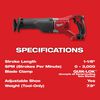 Milwaukee M18 SAWZALL Reciprocating Saw (Bare Tool), small