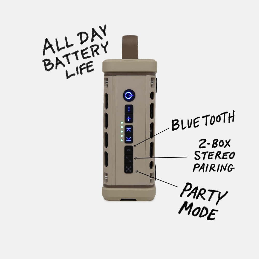 Turtlebox Ranger Li-Ion Battery-Powered Ultra-Portable Speaker, Tan, large image number 2