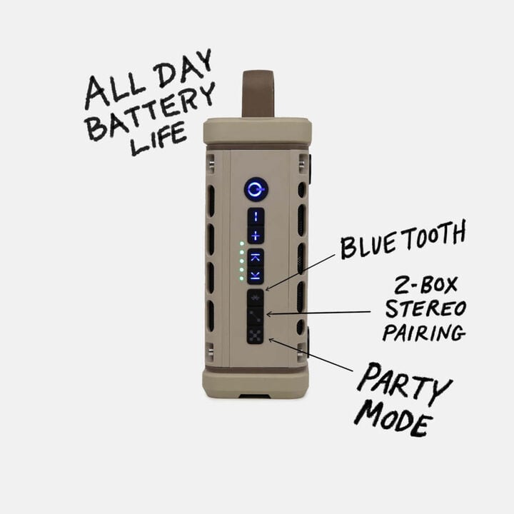 Turtlebox Ranger Li-Ion Battery-Powered Ultra-Portable Speaker, Tan, large image number 1