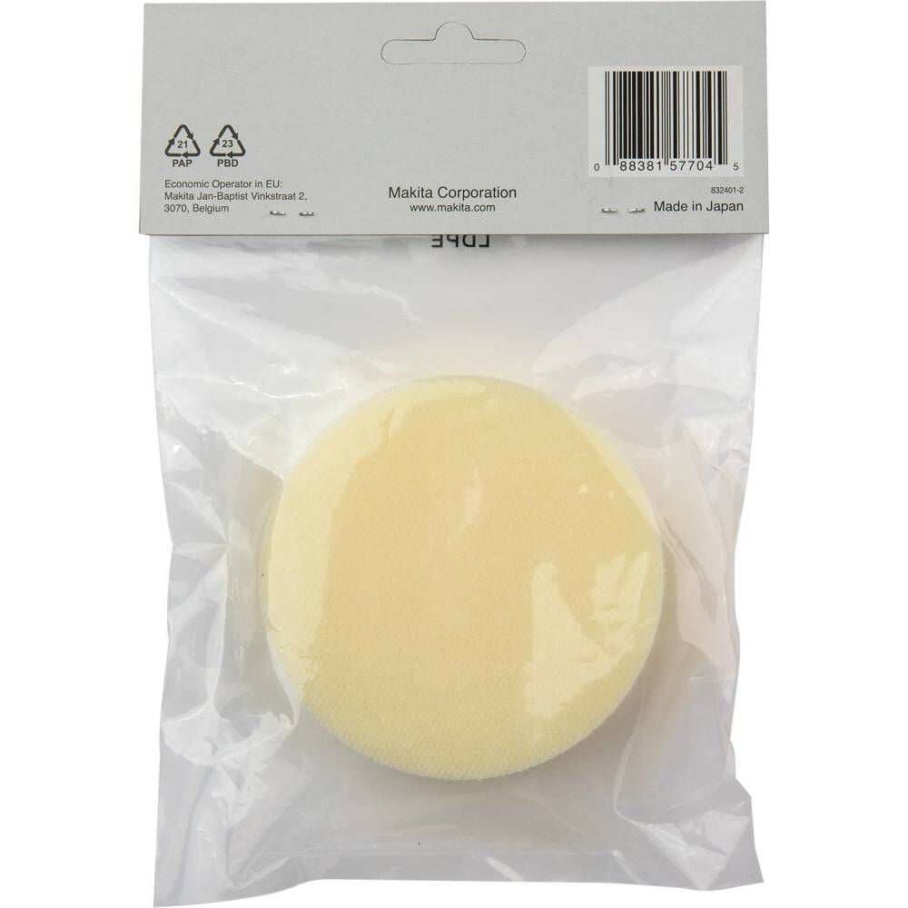 Makita Hook and Loop Foam Polishing Pad Yellow 3in, large image number 4
