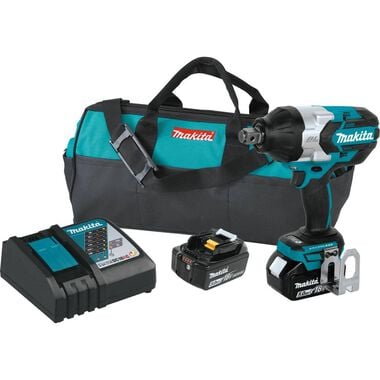 Makita 18V LXT 3/4in Sq Drive Impact Wrench Kit with Friction Ring Anvil