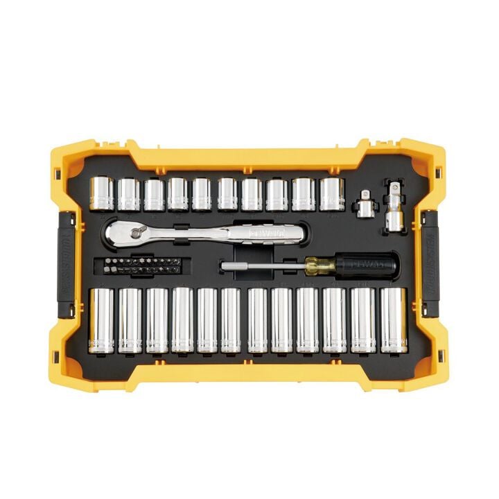 DEWALT TOUGHSYSTEM Mechanics Tool Set 3/8in 1/2in Drive 85pc