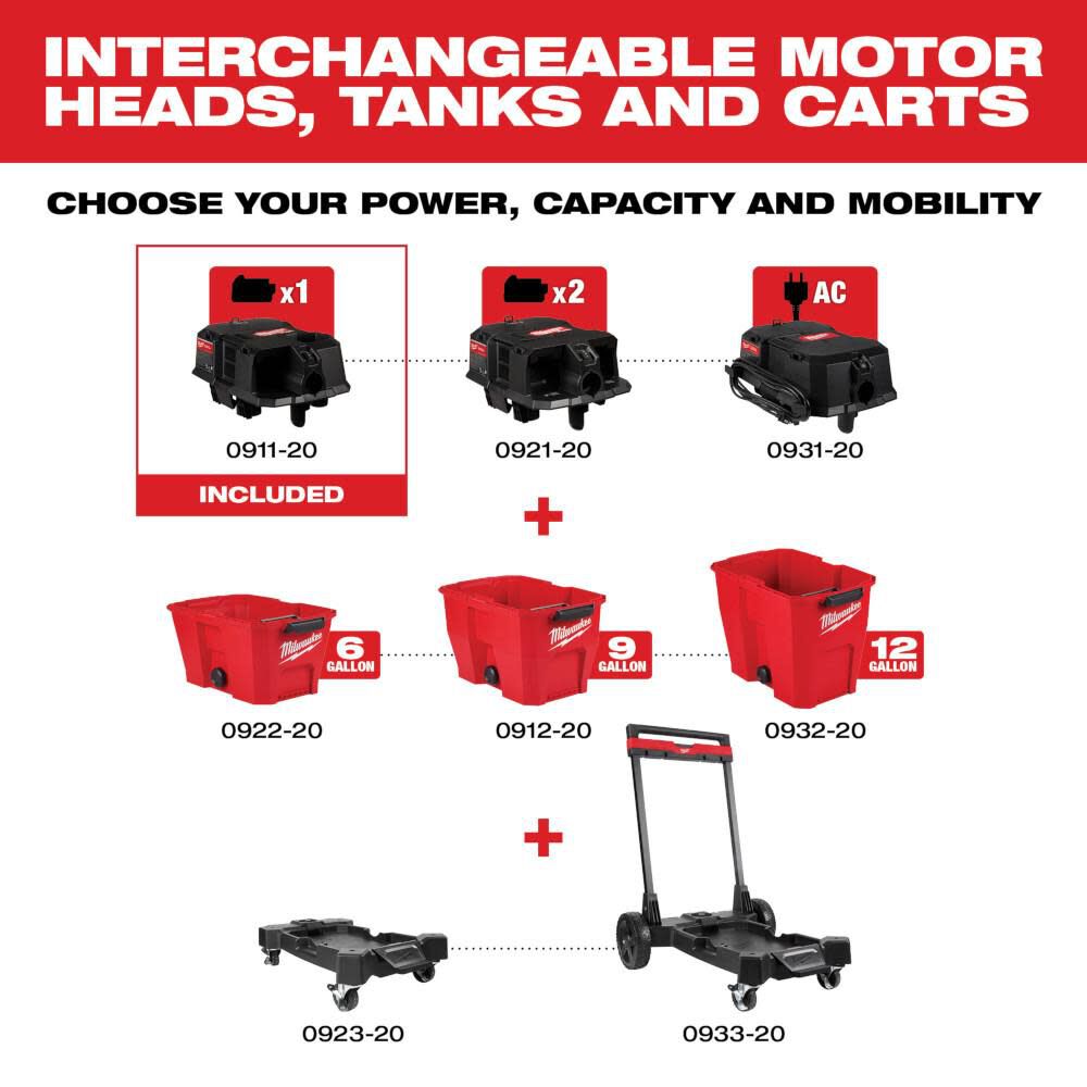 Milwaukee M18 Fuel Wet Dry Vacuum Motor Head Bare Tool 0911 20 Sansujyuku sansujyuku.com