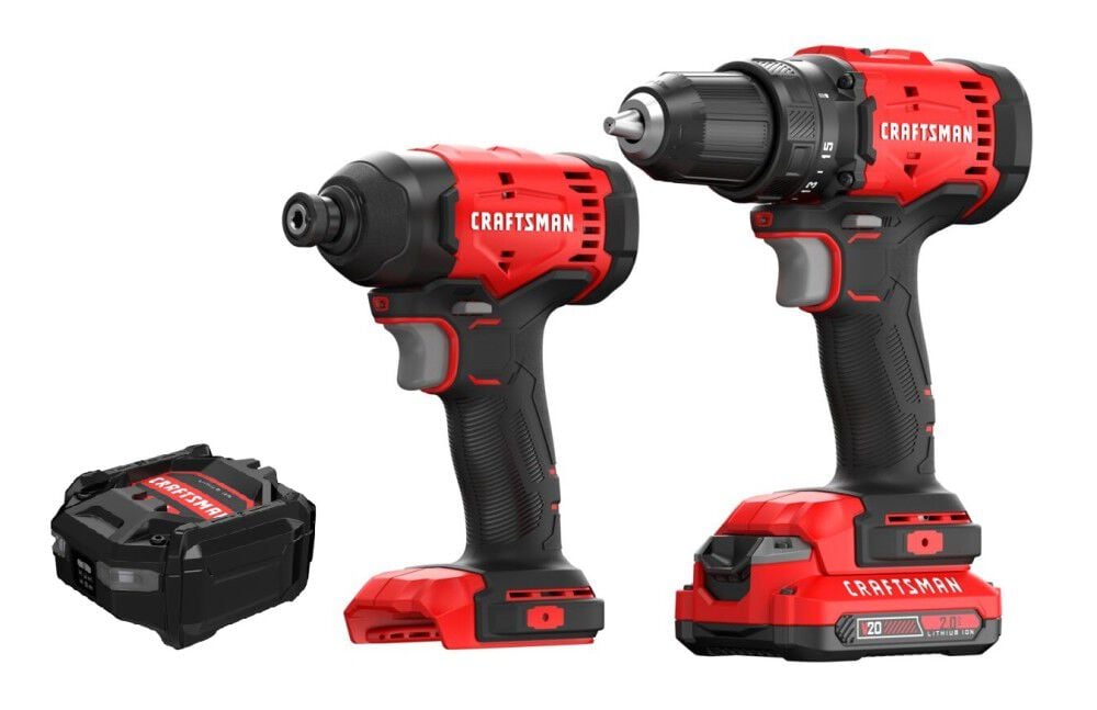 CRAFTSMAN V20 1/2 Inch Drill Driver and Impact Driver Combo Kit, large image number 1