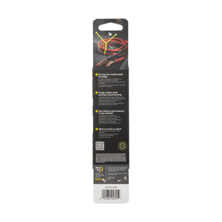 Nite Ize Gear Tie Reusable Rubber Twist Tie 18in 2pk Black, large image number 1