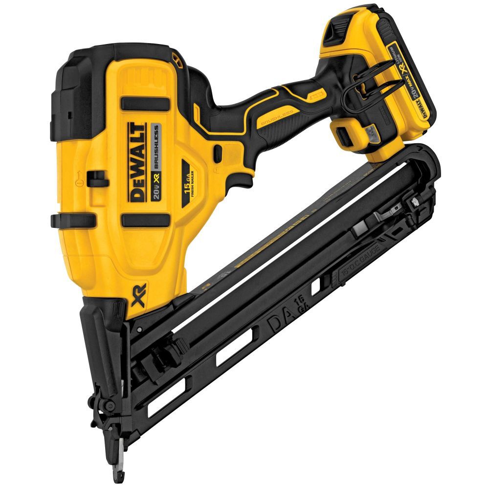 DEWALT 20V MAX XR 15 Gauge Angled Finish Nailer Kit Sansujyuku sansujyuku.com