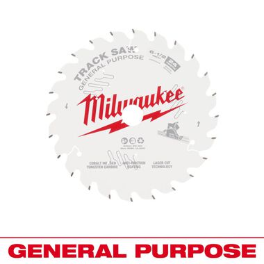 Milwaukee 6 1/2inch 24T General Purpose Track Saw Blade, large image number 0
