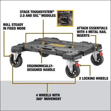 DEWALT TOUGHSYSTEM 2.0 DXL 30 吋工作站手推車,大圖編號 3