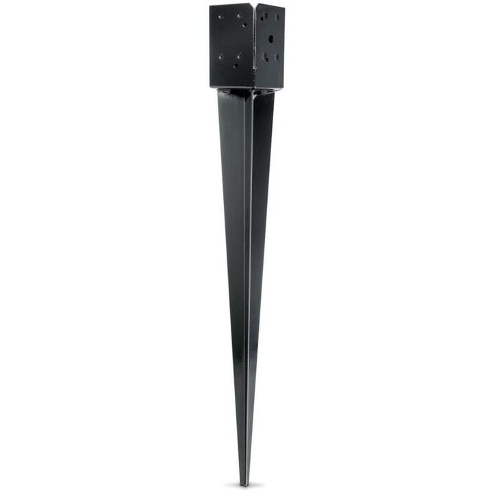 Simpson Strong-Tie 12 Gauge 4 x 4 Powder Coated Black E-Z Post Base Spike